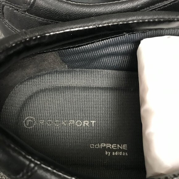 Rockport adiPRENE by adidas Black Leather Slip-On Penny Loafers Shoes Men 8.5 XW - Picture 4 of 7